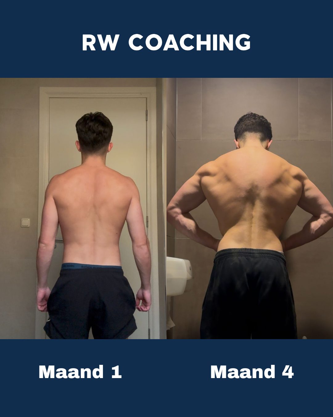 Jeppe transformatie rug maand 1 vs maand 4