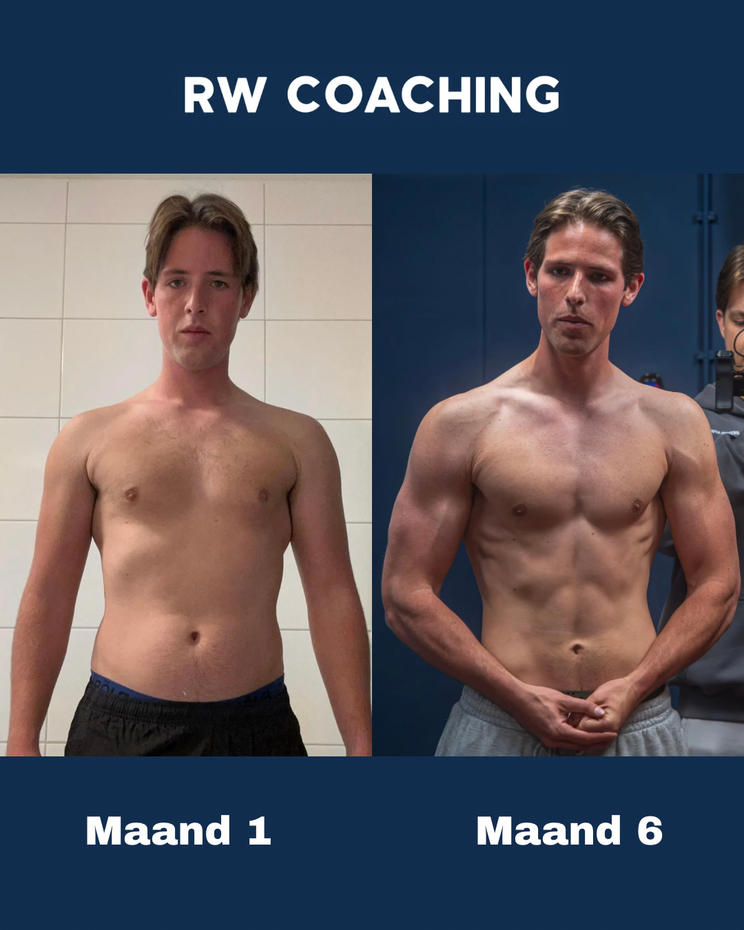 Joep transformatie front maand 1 vs maand 6