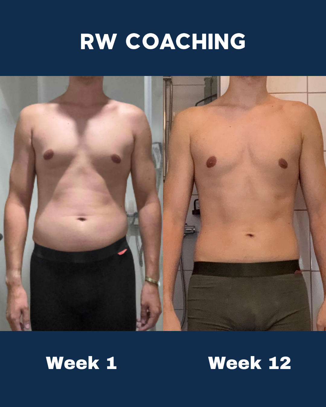 Nick transformatie front week 1 vs week 12