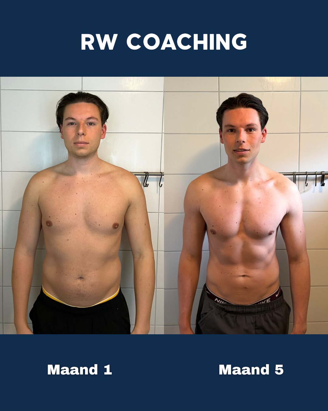 Rowan transformatie maand 1 vs maand 5