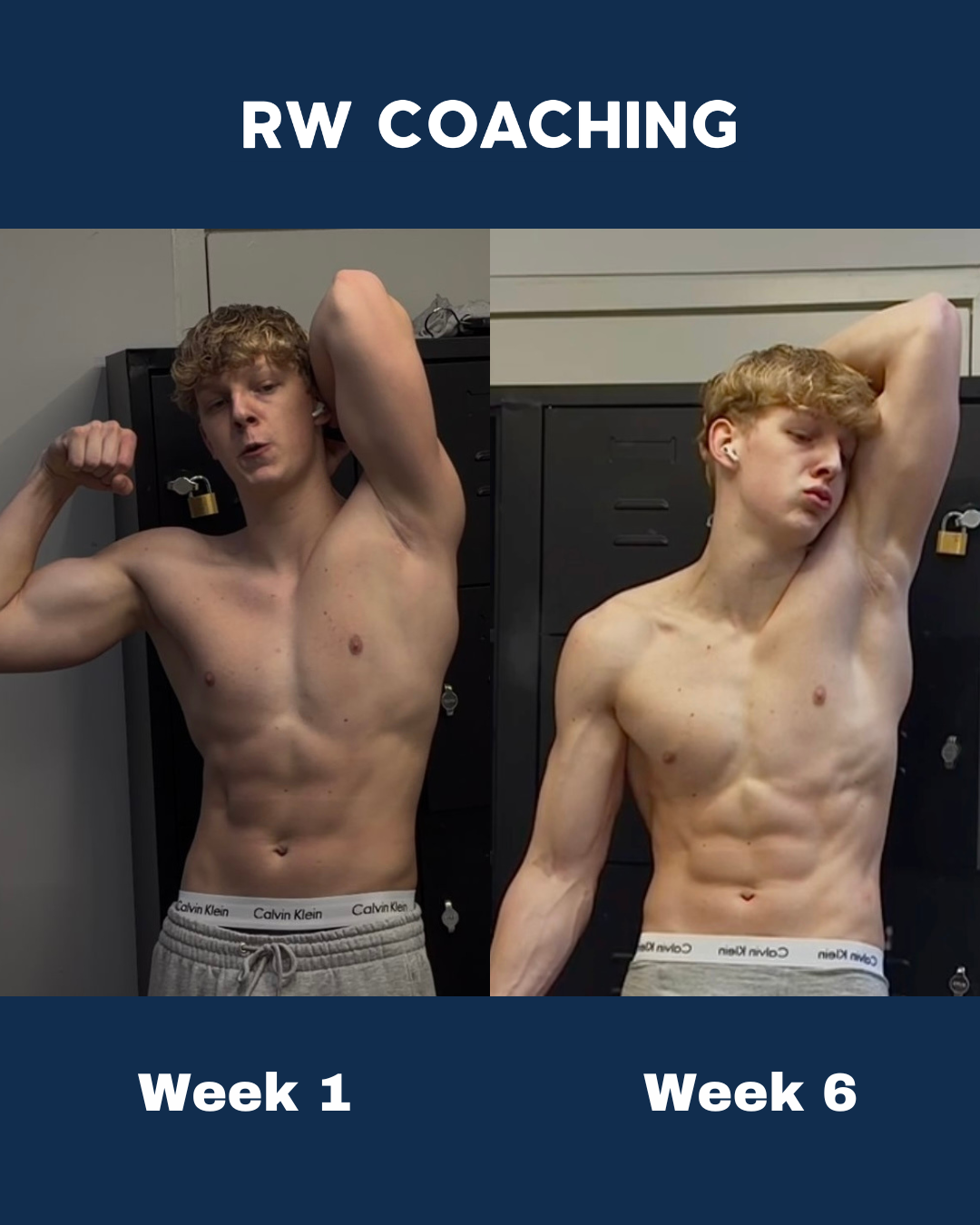 Stijn transformatie week 1 vs week 6